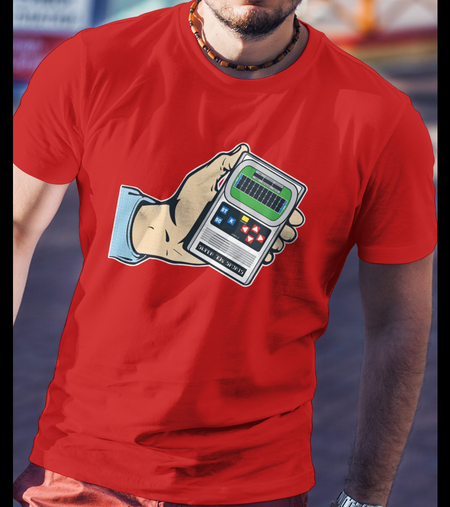 Super 70s Sports Handheld Electronic Football Vintage Style Retro Gaming Nostalgia T-Shirt