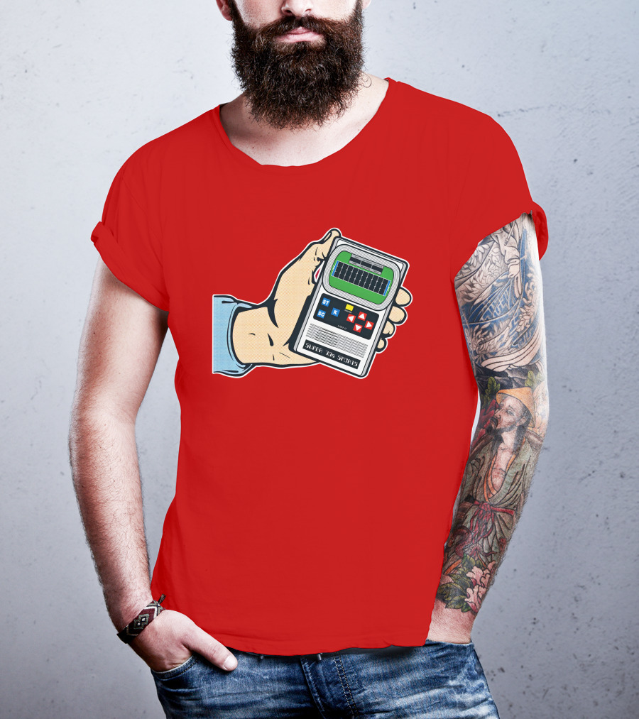 Super 70s Sports Handheld Electronic Football Vintage Style Retro Gaming Nostalgia T-Shirt