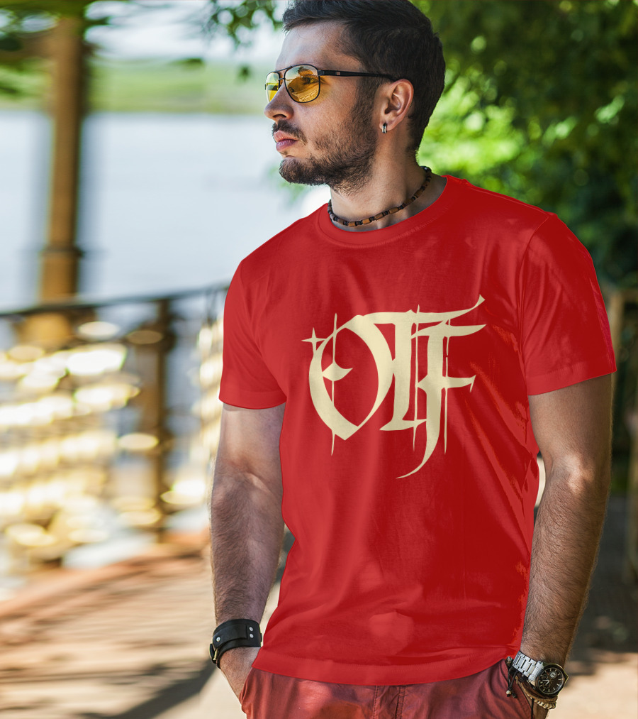Otf Gear Store Merch Otf Script Red Bold Typography T-Shirt