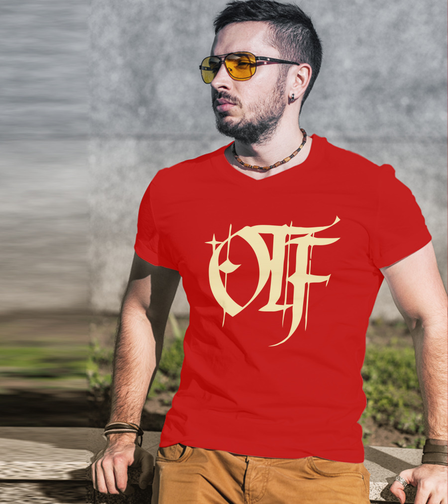Otf Gear Store Merch Otf Script Red Bold Typography T-Shirt
