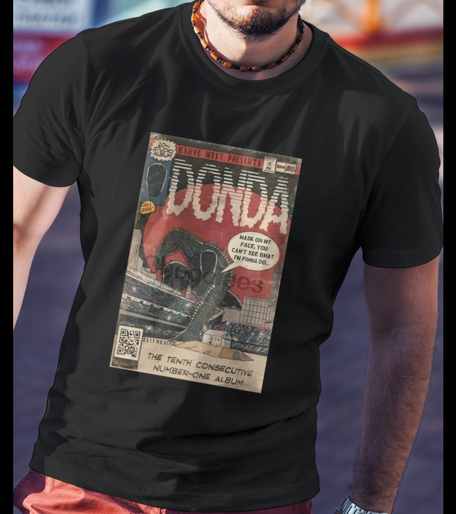 Kanye West Presents Donda Comic Book Tenth Consecutive Number-One Album Mask On My Face T-Shirt