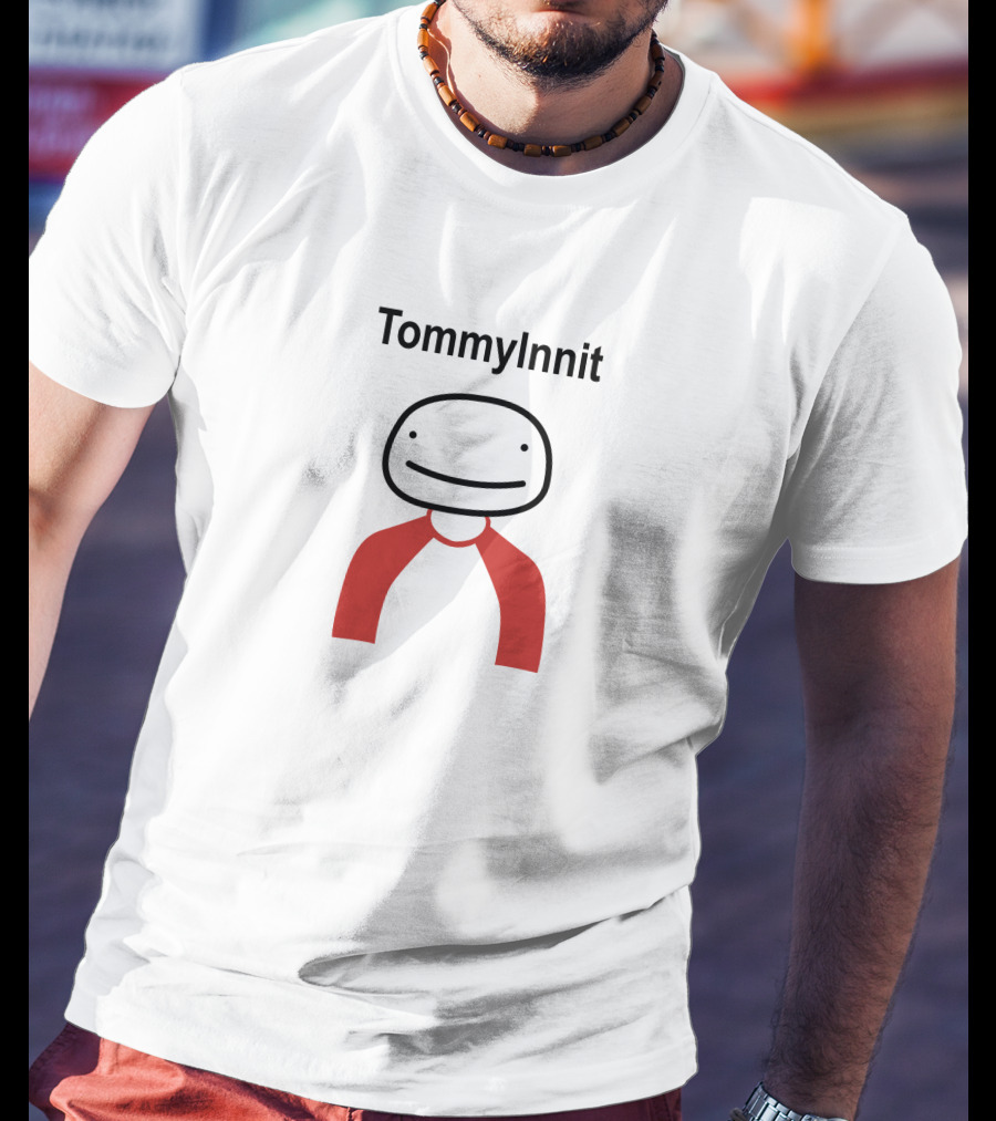 TommyInnit Simple Cartoon Character With Red T-Shirt