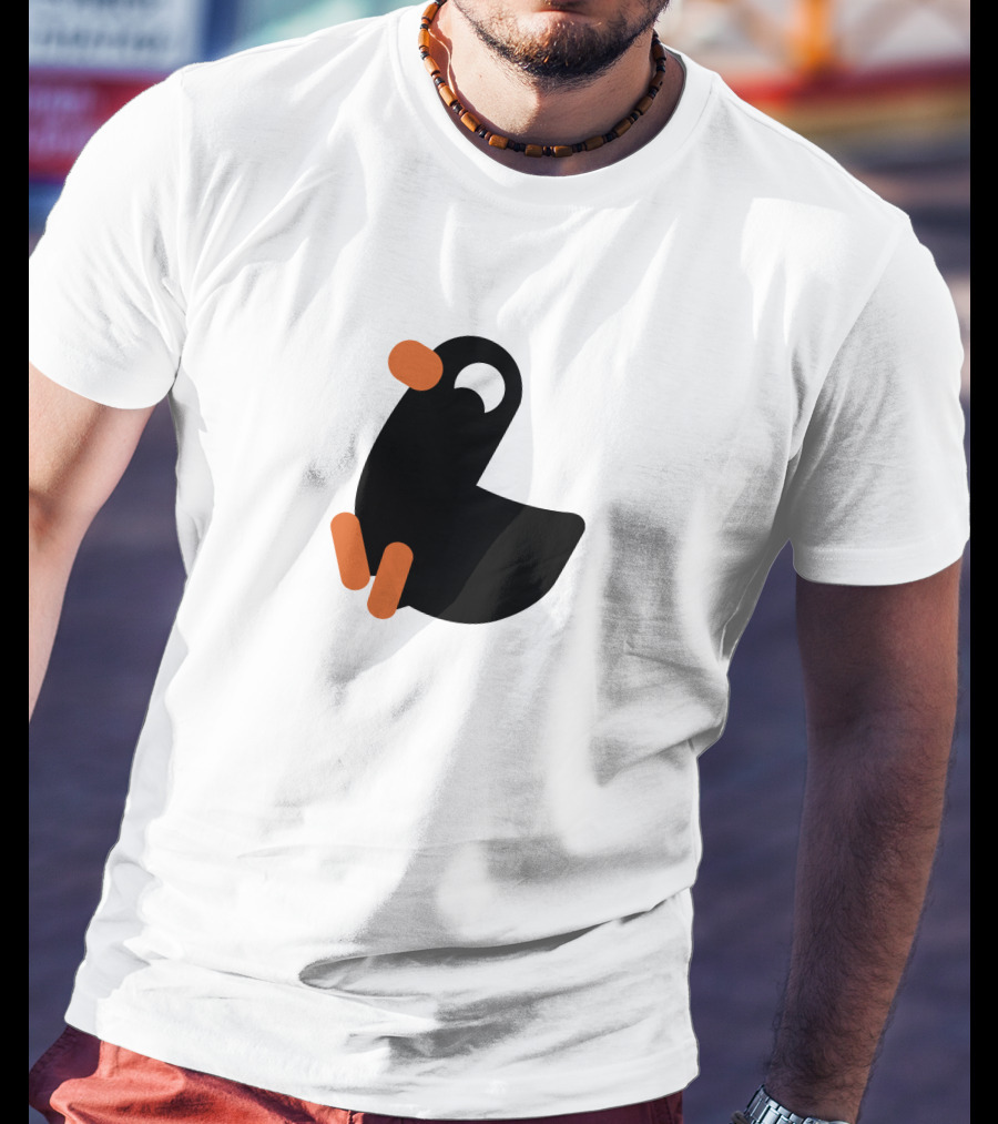 Kurzgesagt Merch Duck Iconic Black And Orange T-Shirt