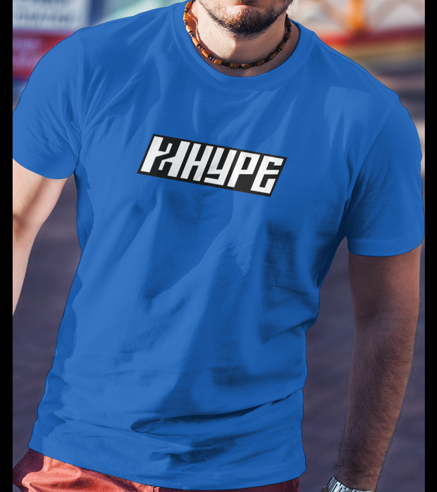 2Hype Logo 2Hype Merch Blue Background T-Shirt