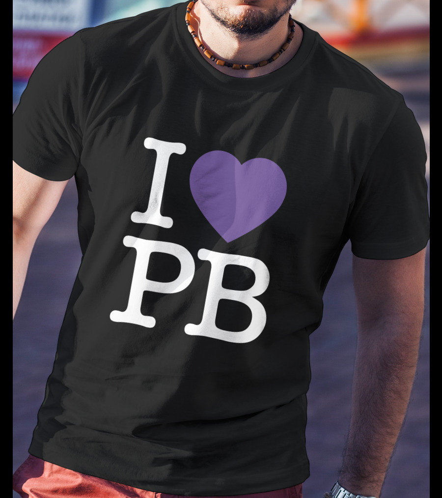 I Love PB Pierre Bourne Merch Purple Heart T-Shirt