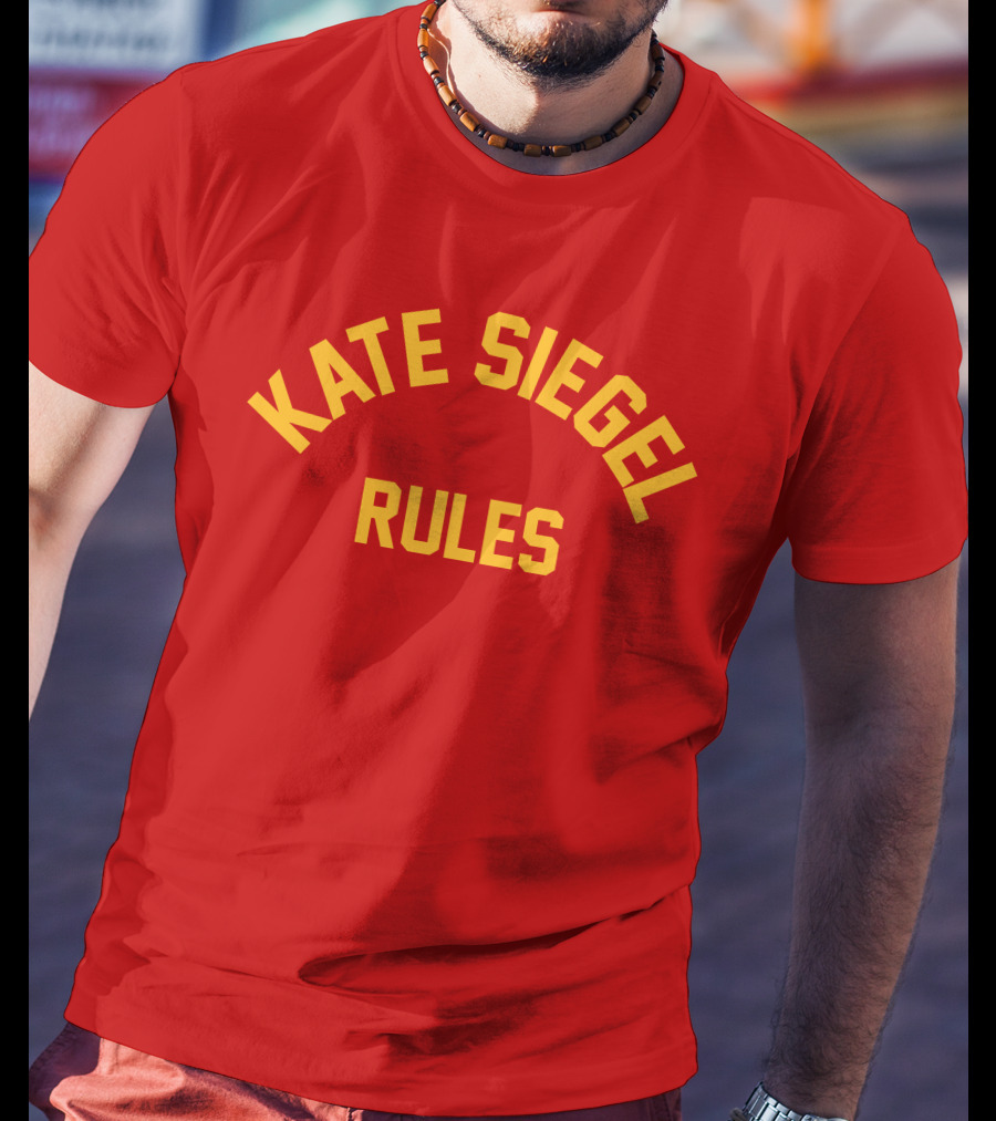 KATE SIEGEL RULES Text T-Shirt