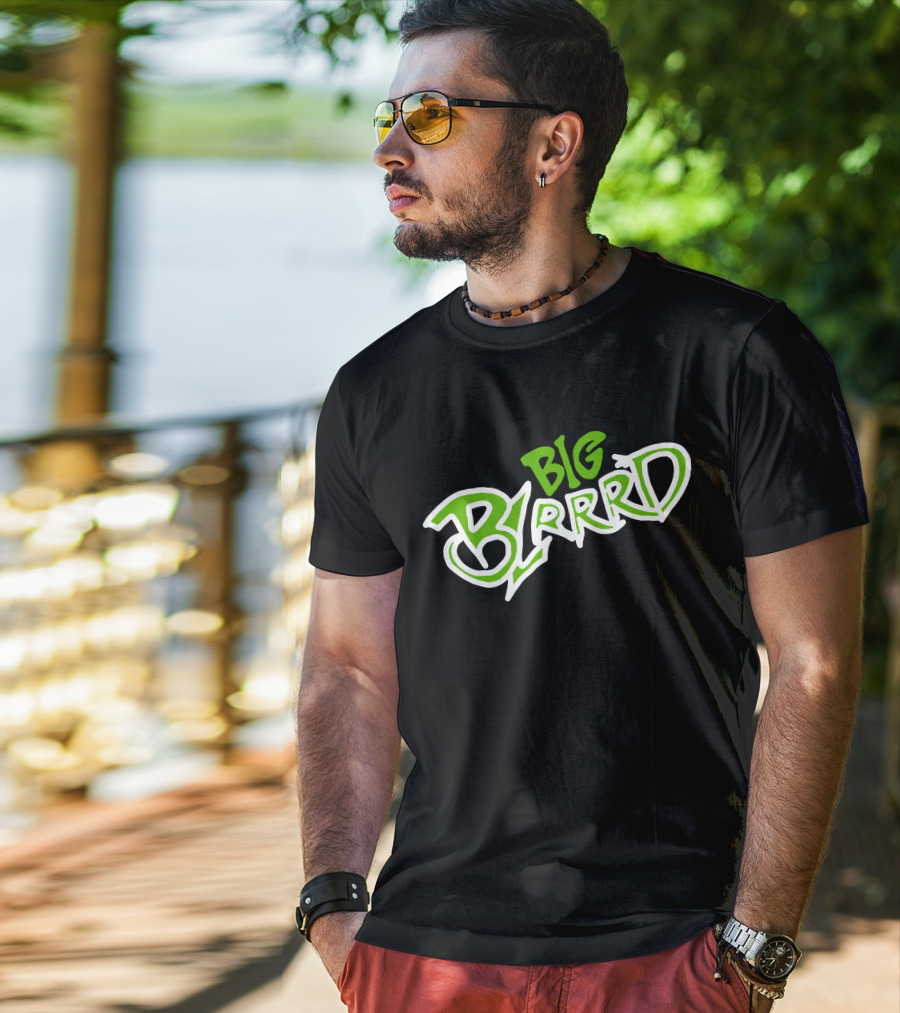 Pooh Shiesty Merch Big Blrrd Graphic Text Green T-Shirt