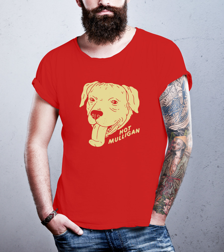 Hot Mulligan Panting Dog Red T-Shirt