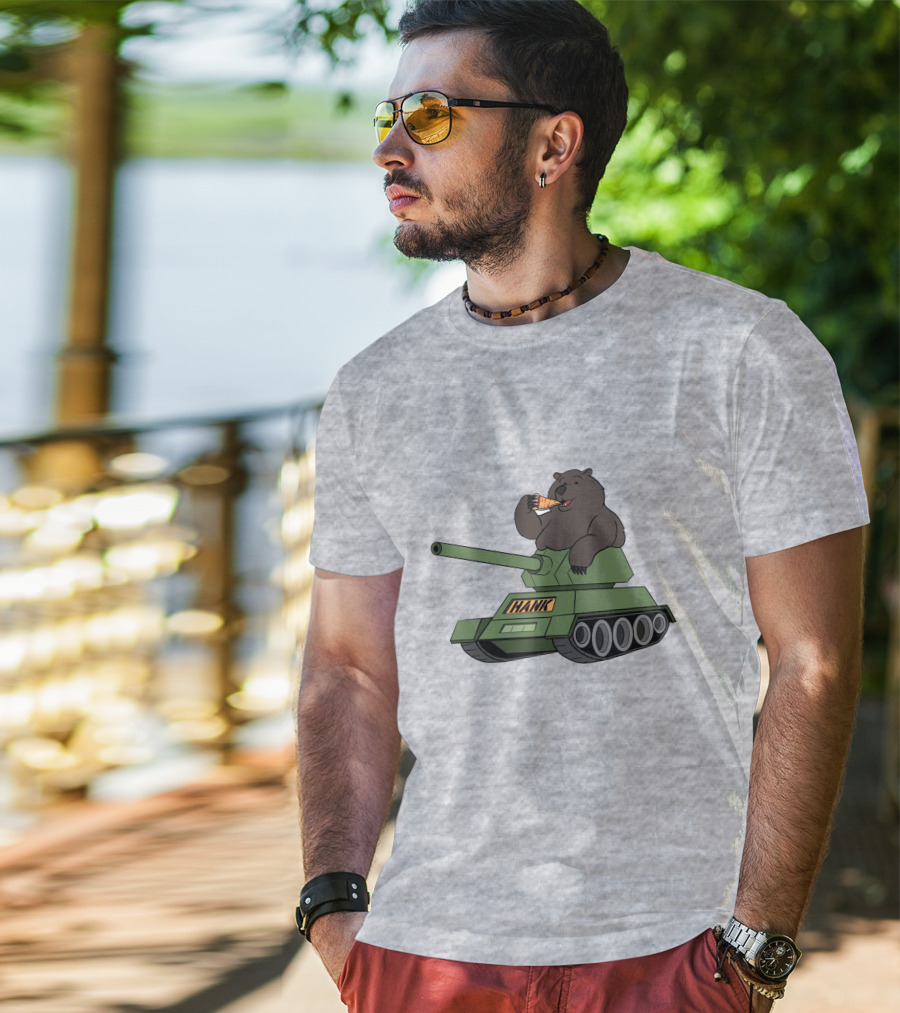 Pardon My Take Hank The Tank Bear Pizza Tank Big Cat T-Shirt