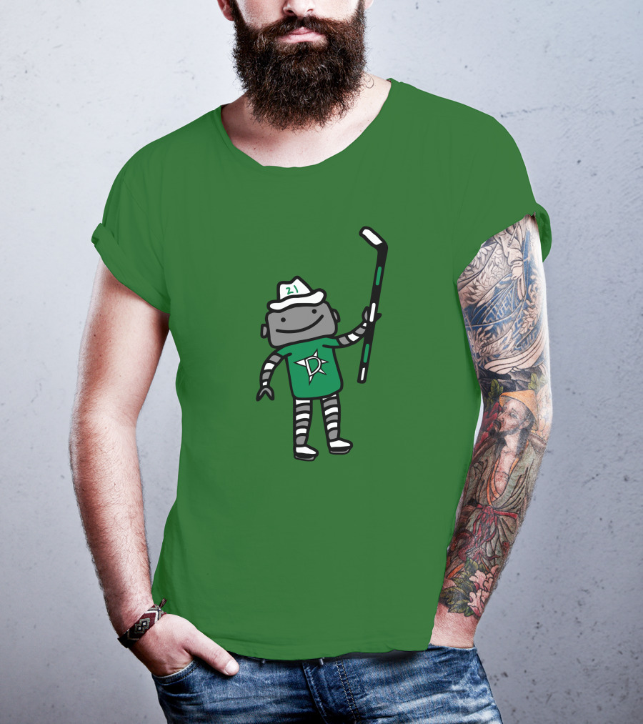 Jason Robertson Dallas Stars Texas Robo Hockey 21 T-Shirt