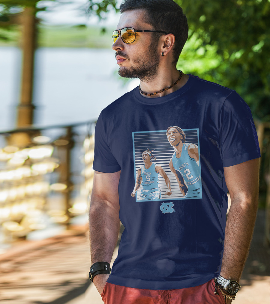 UNC Basketball Armando Bacot Caleb Love North Carolina Tar Heels T-Shirt