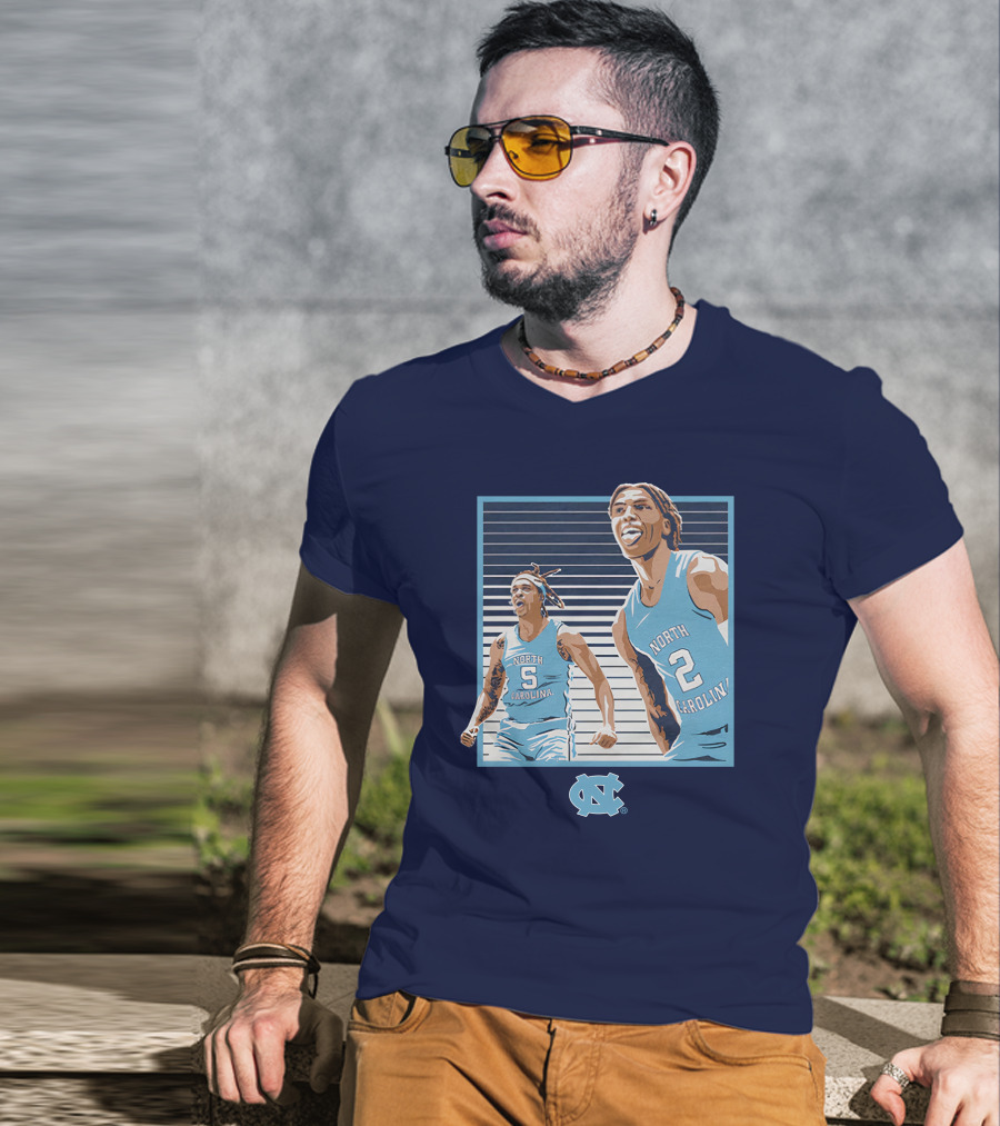 UNC Basketball Armando Bacot Caleb Love North Carolina Tar Heels T-Shirt