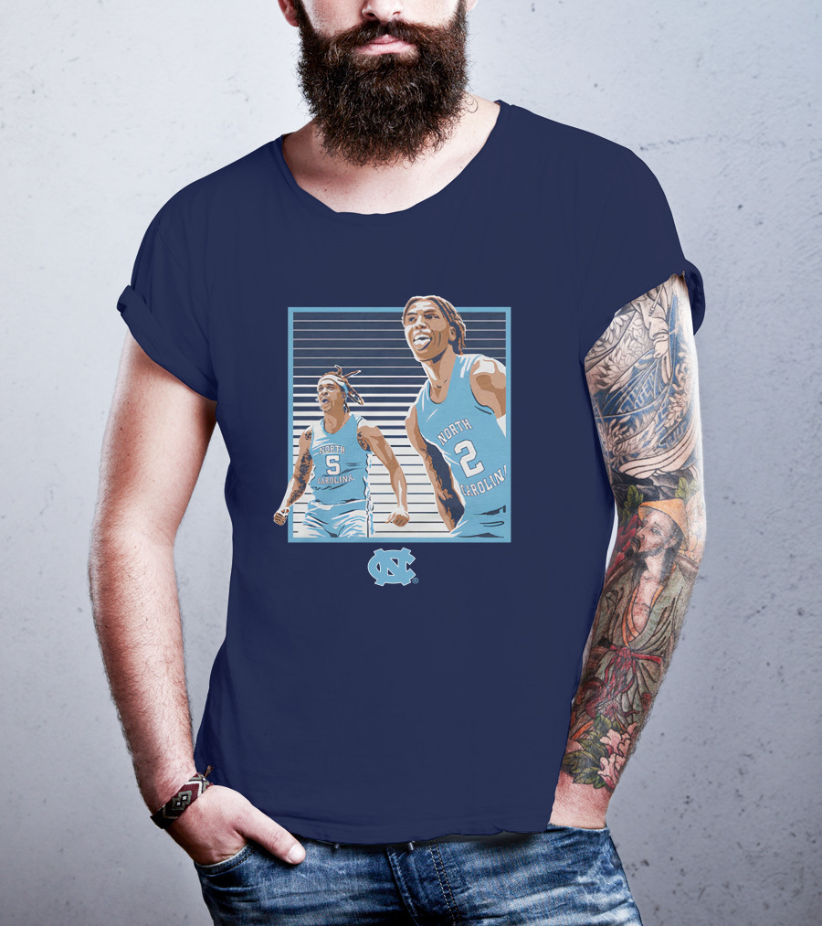UNC Basketball Armando Bacot Caleb Love North Carolina Tar Heels T-Shirt