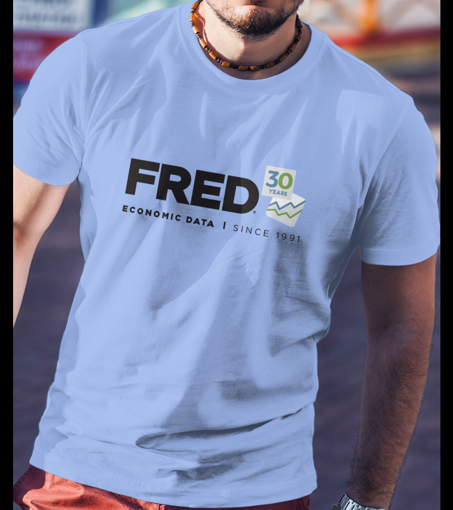 FRED Economic Data 30 Years Since 1991 T-Shirt