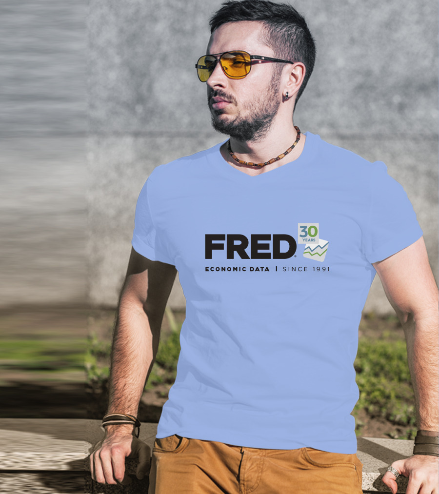 FRED Economic Data 30 Years Since 1991 T-Shirt