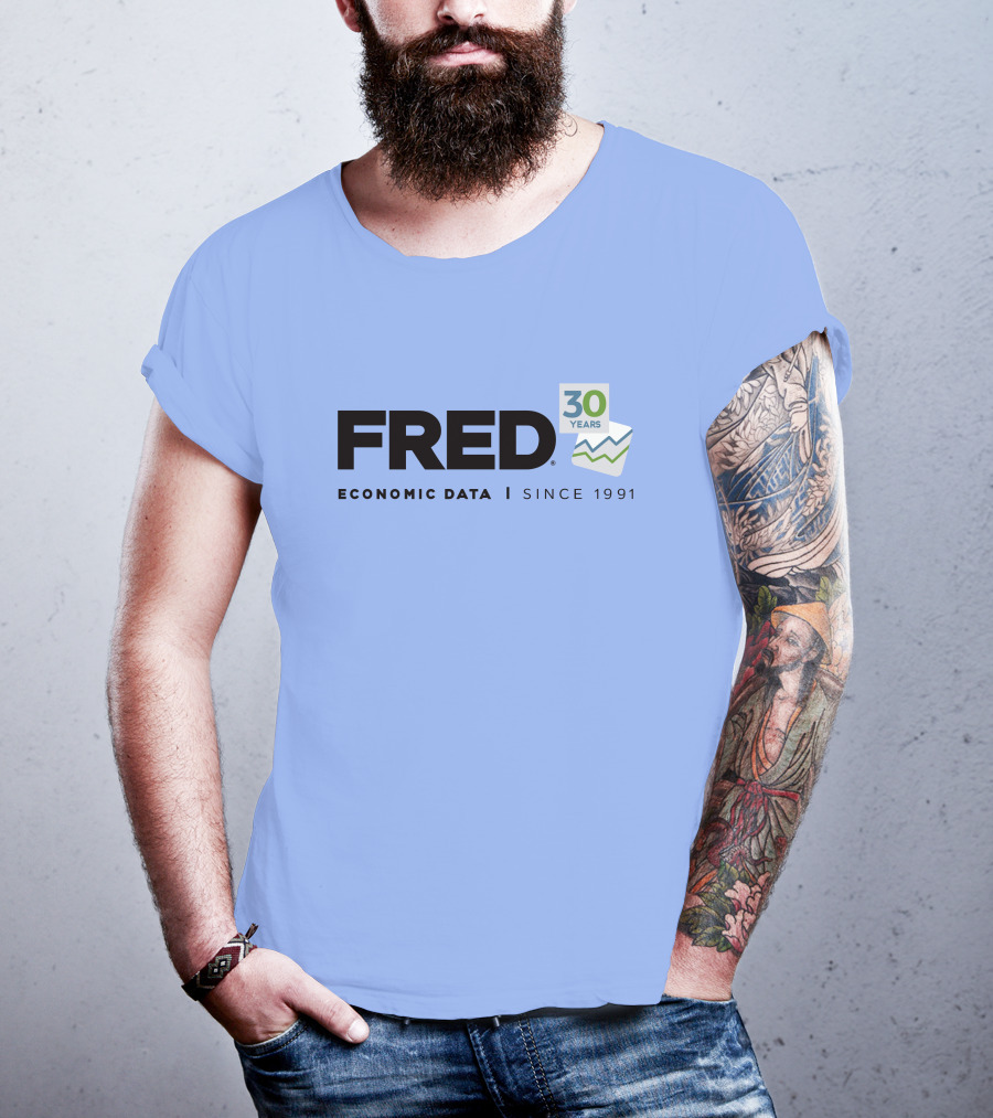 FRED Economic Data 30 Years Since 1991 T-Shirt