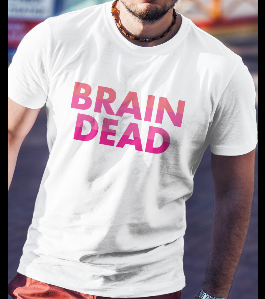 Ashleyloob Brain Dead Ashley Pink Gradient Text T-Shirt