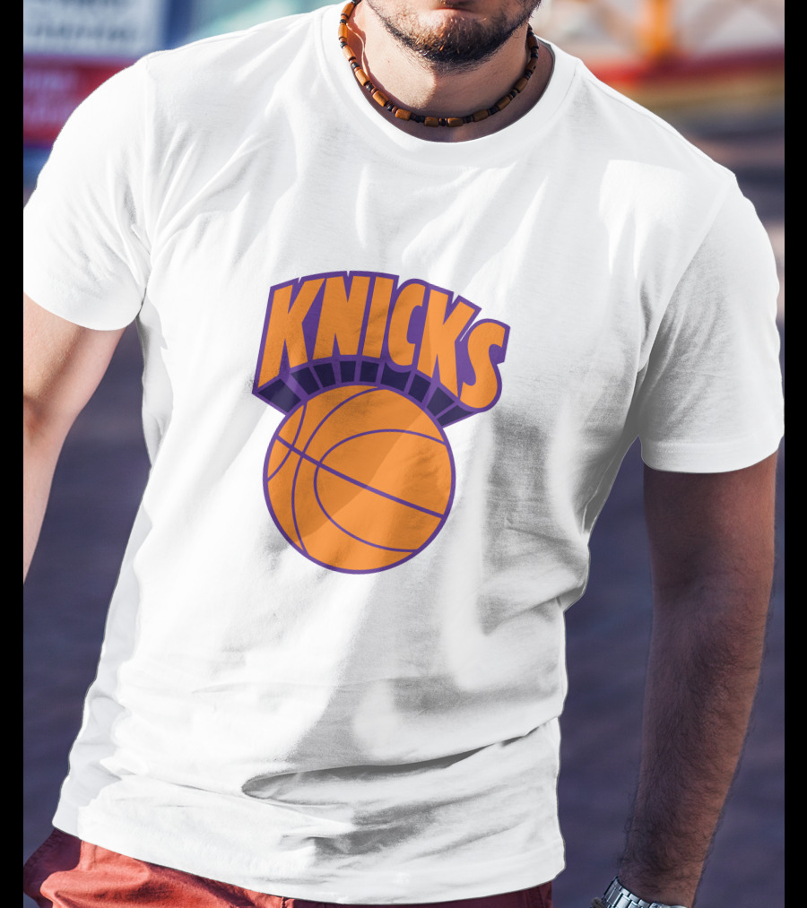 Hannasaurus69 Jimmy D New York Knicks Basketball Text Orange Purple T-Shirt