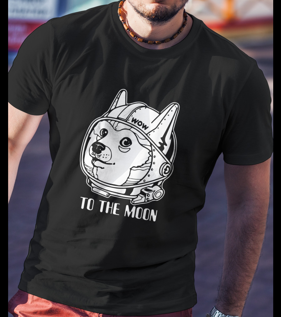 Wow Doge To The Moon Shiba Astrodoge T-Shirt