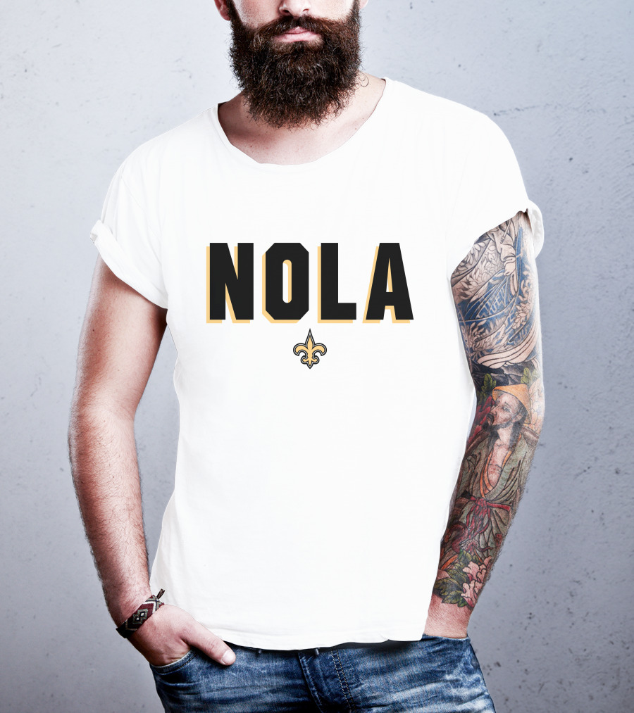 New Orleans Saints NOLA Fleur-de-Lis Verizon Alvin Kamara T-Shirt