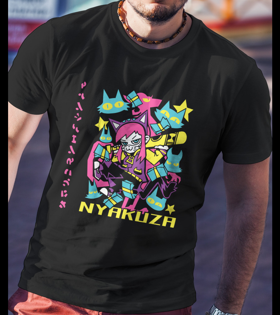 Fangamer Nyakuza Metro Cat Gang Neon Aesthetic T-Shirt