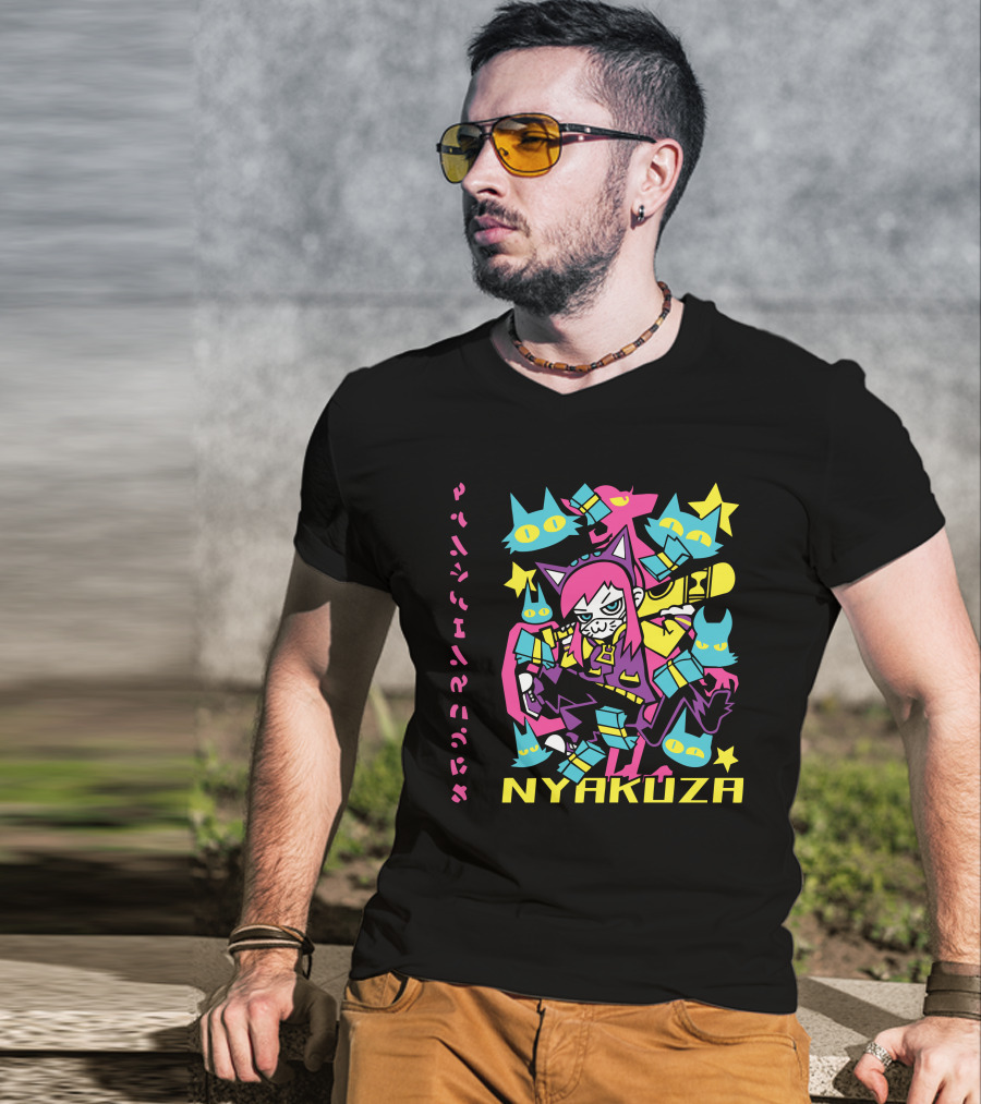 Fangamer Nyakuza Metro Cat Gang Neon Aesthetic T-Shirt
