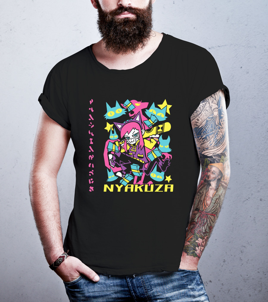 Fangamer Nyakuza Metro Cat Gang Neon Aesthetic T-Shirt