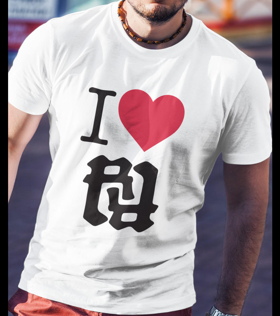Kankan I Love RR Kanji Heart T-Shirt