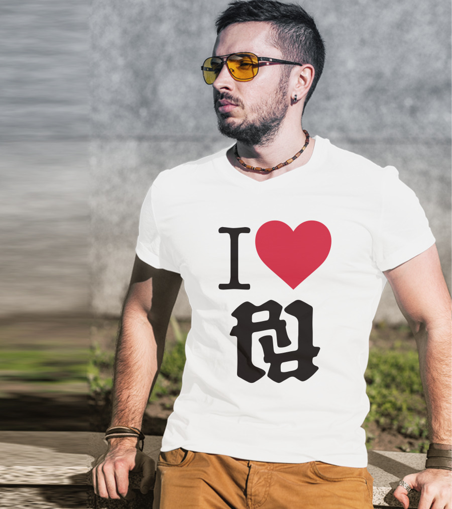 Kankan I Love RR Kanji Heart T-Shirt