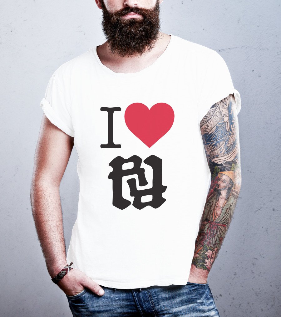 Kankan I Love RR Kanji Heart T-Shirt