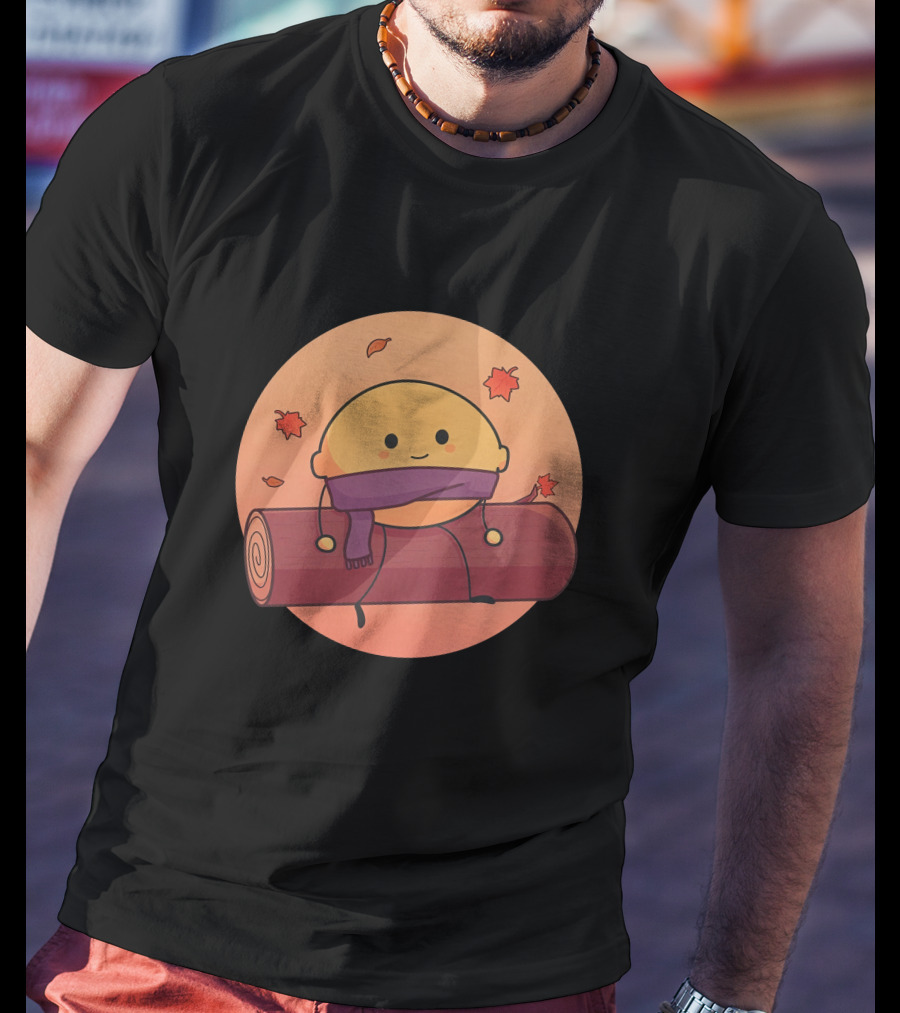 Drops By Ponk Merch Lemon Fall Leaves Cozy Autumn Logs T-Shirt