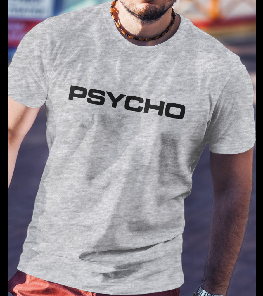 Lifewithj0se Psycho Bold Black Text On Gray Background T-Shirt