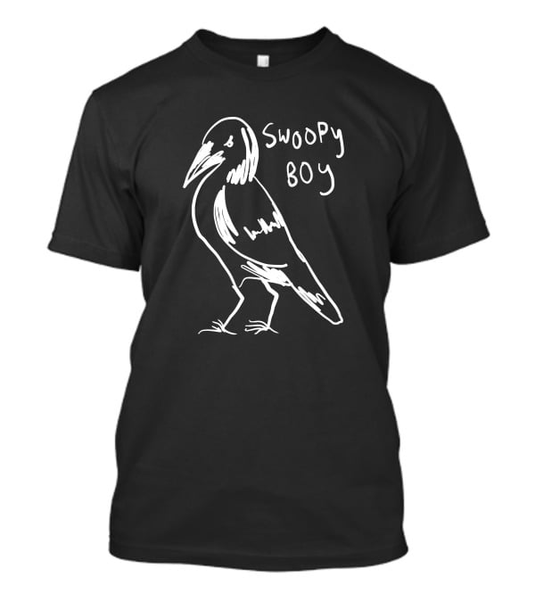 Mrs Legend Swoopy Boy Bird Sketch White T-Shirt