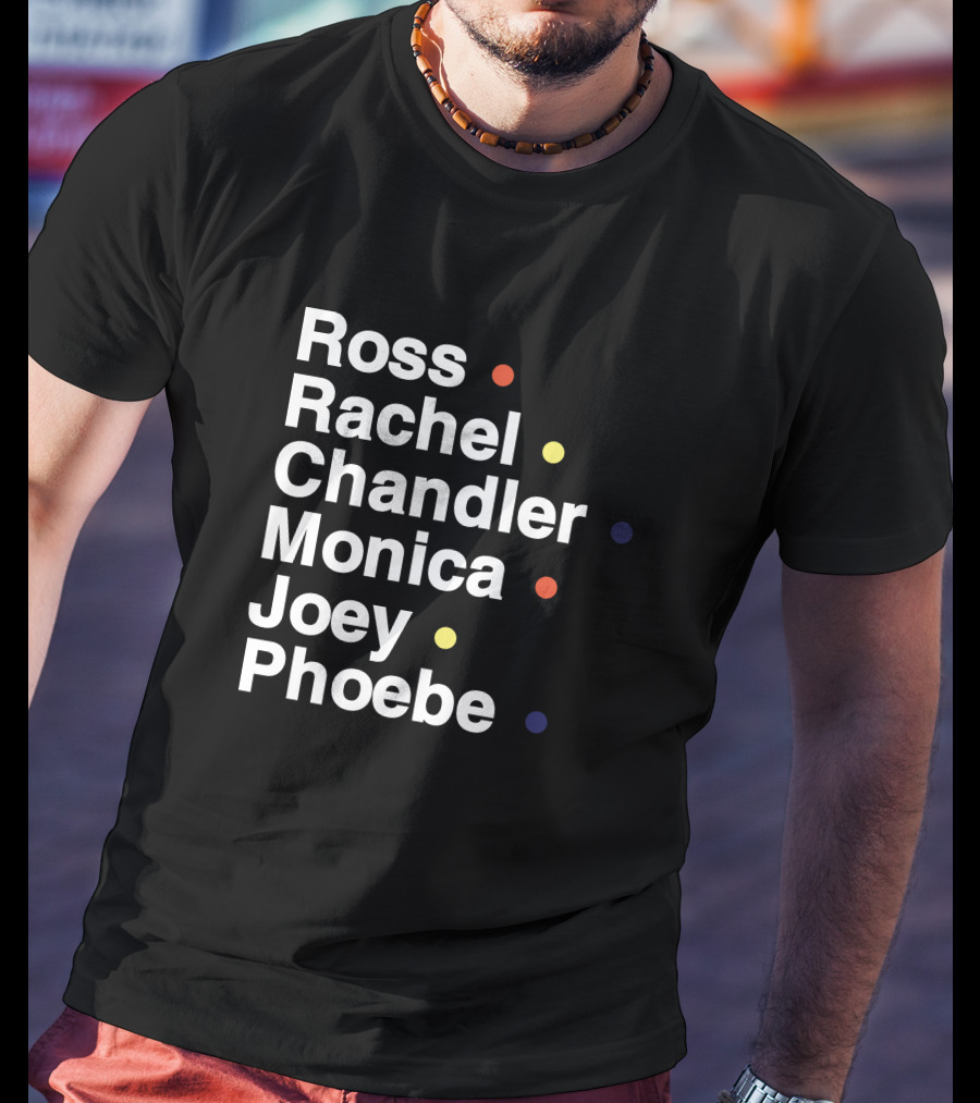 Ross Rachel Chandler Monica Joey Phoebe BR Football F.R.I.E.N.D.S T-Shirt
