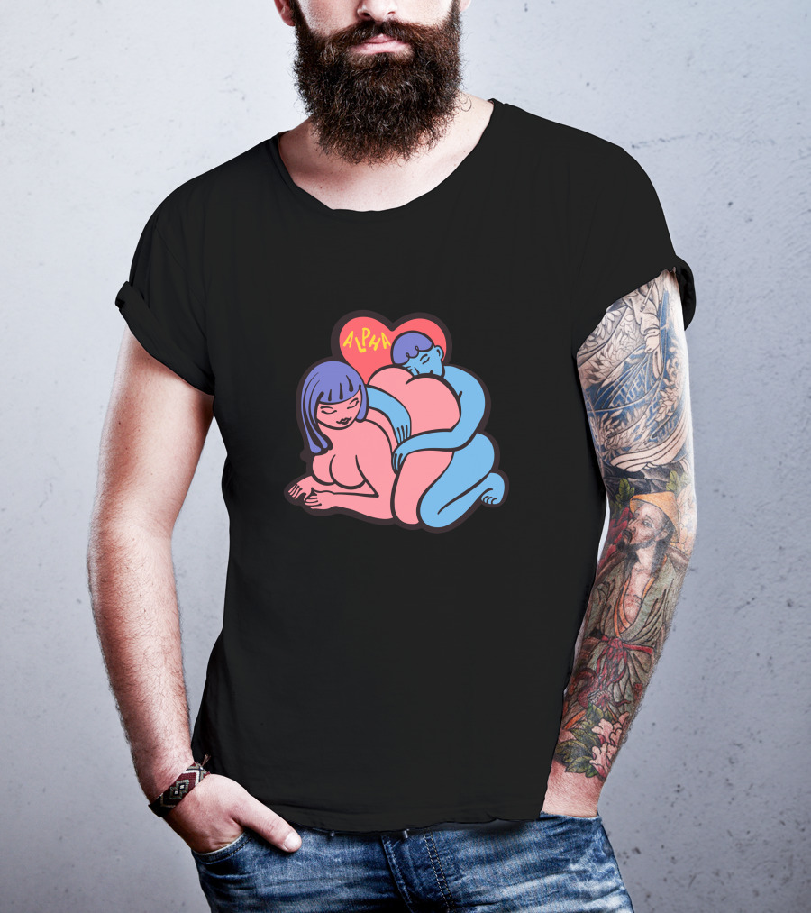 Alpha Channeling Snuggle Heart Embrace T-Shirt