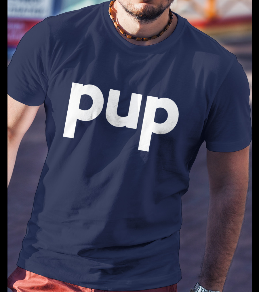 Gannondork Pup Bold Text Navy Background T-Shirt