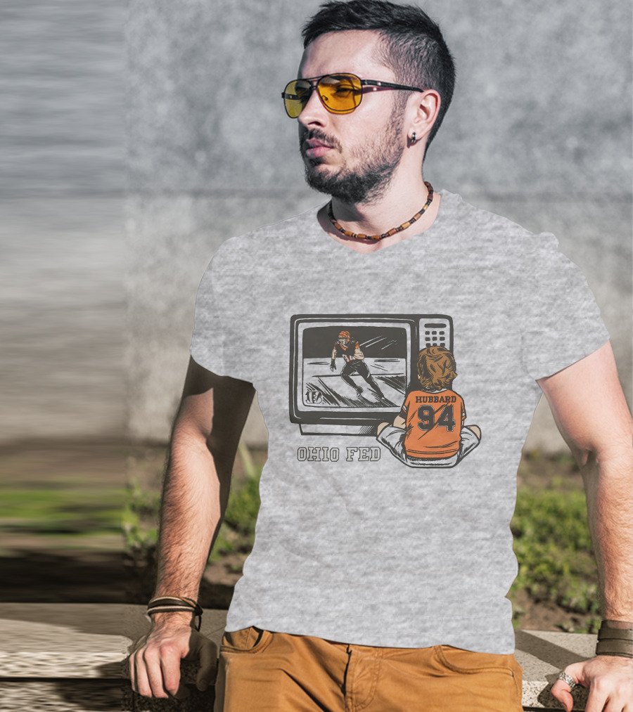 Cincinnati Bengals Sam Hubbard Ohio Fed 94 TV Retro Football T-Shirt