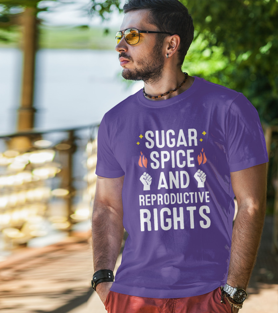 SirKatelyn Sugar Spice And Reproductive Rights Fist And Flame T-Shirt