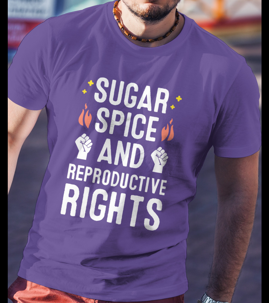 SirKatelyn Sugar Spice And Reproductive Rights Fist And Flame T-Shirt
