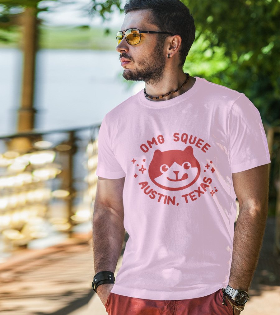 OMG Squee Austin Texas Cute Cat T-Shirt