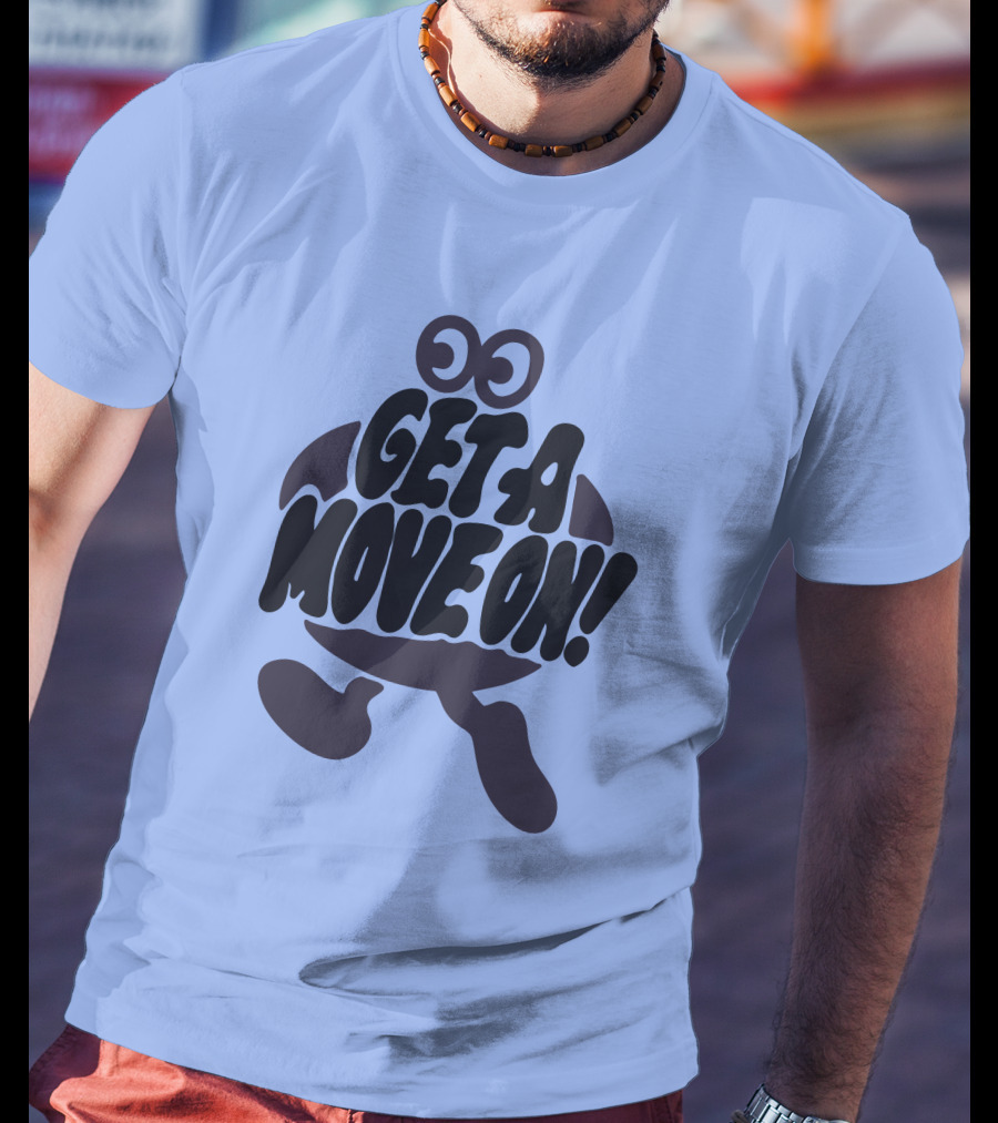 Jahdiary Get A Move On Playful Running Character T-Shirt