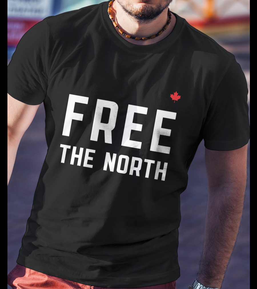 DanGerCat2 Canada Truckers For Freedom Free The North Maple Leaf T-Shirt