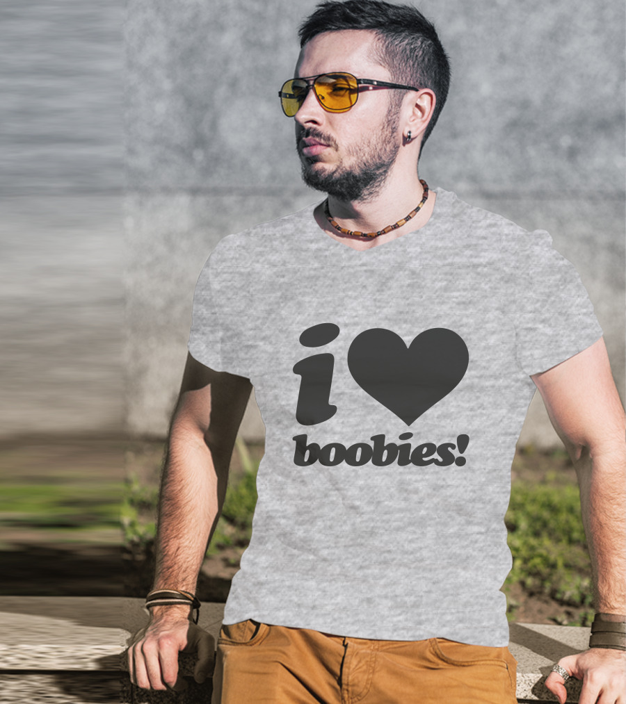 Rash I Love Boobies I Heart Boobies T-Shirt