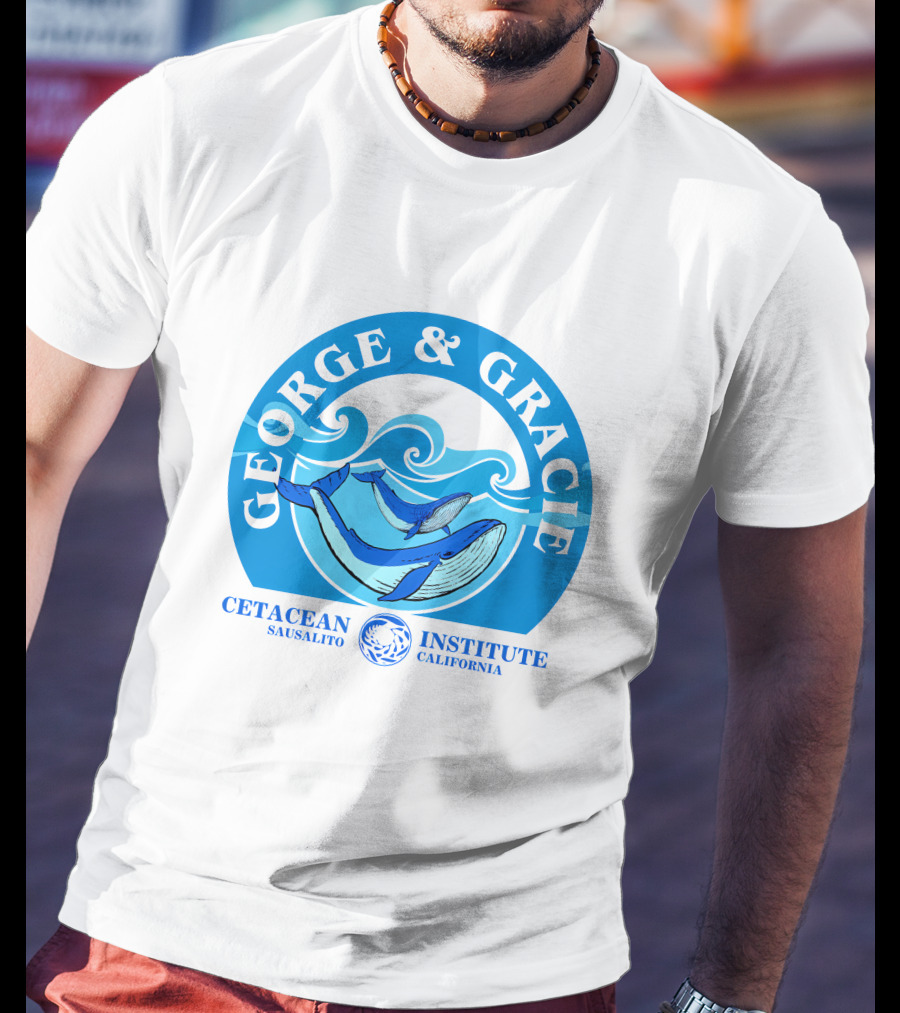 George And Gracie Cetacean Institute Sausalito California Wave T-Shirt