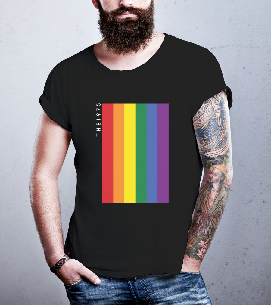 The 1975 Loving Someone Rainbow Vertical Stripes T-Shirt