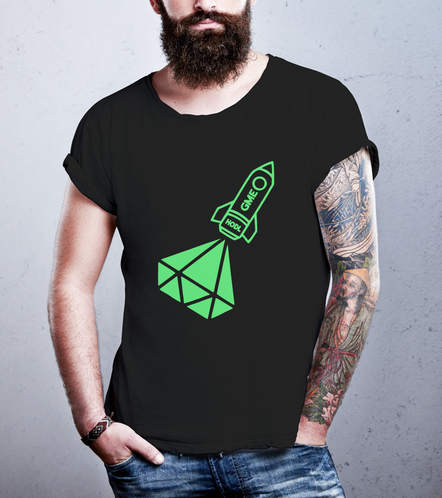 GME HODL Rocket To The Moon St. Patrick's Day Green T-Shirt