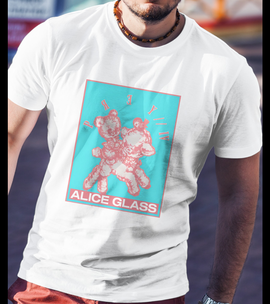 Alice Glass Prey IV Bundle Dark Medicine Merch Bear Lamb Graphic Turquoise Background T-Shirt