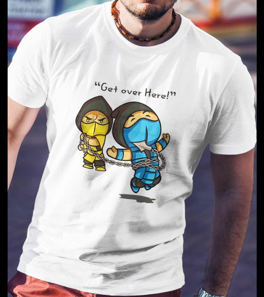 Mortal Kombat Scorpion Chibi Get Over Here The Krypt Classic Scene T-Shirt