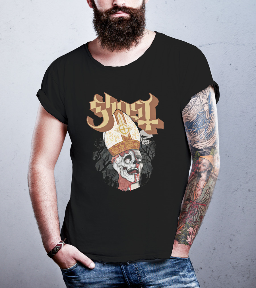 Ironender17 Ghost The Dead Are Alive Papal Zombie T-Shirt