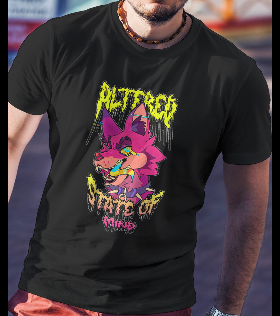 Altered State Of Mind Vivid Graphic Wolf Art Corelle Vairel T-Shirt